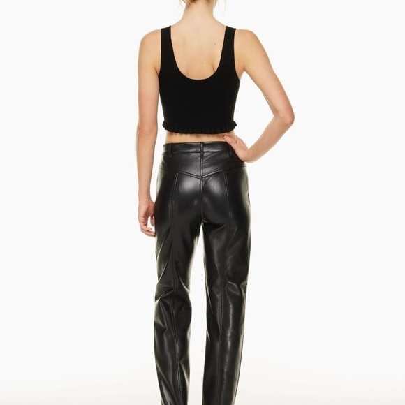 Wilfred, Aritzia, Rebel, Faux Vegan Leather, High Rise, Pants, Size 0 - Picture 10 of 16